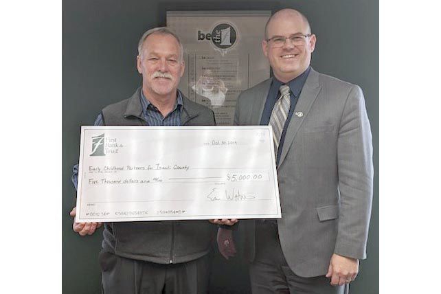 Bank donates $5,000 for early childhood education